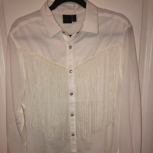 Fringed Button Up Shirt